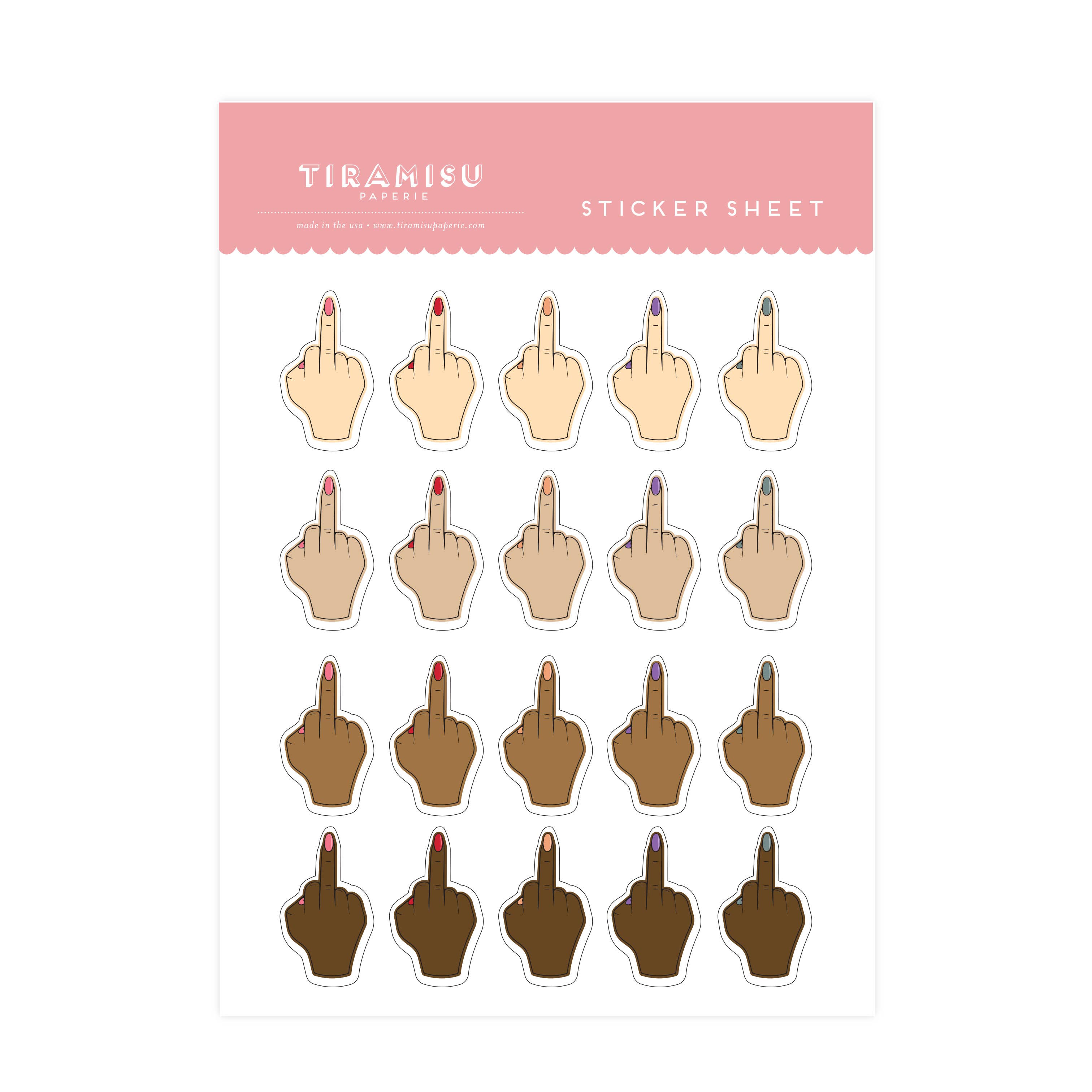Emoji Middle Finger Sticker