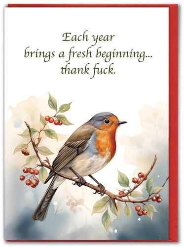 Fresh Beginnings Robin Christmas Card