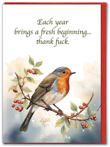 Fresh Beginnings Robin Christmas Card