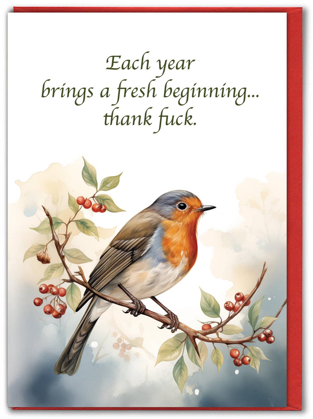 Fresh Beginnings Robin Christmas Card