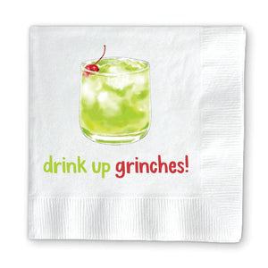 DRINK UP GRINCHES HOLIDAY COCKTAIL NAPKINS