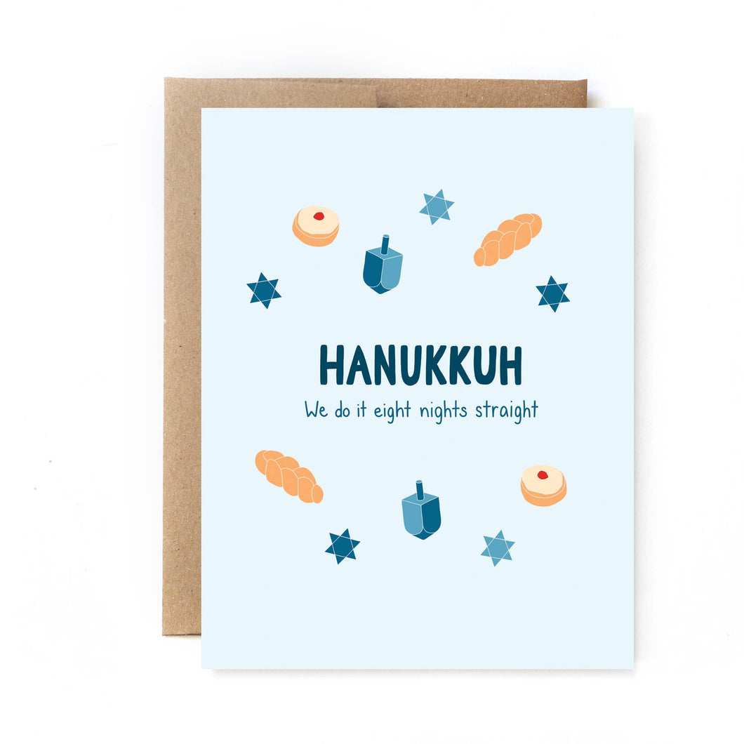 Funny Hanukkah Card - Eight Nights