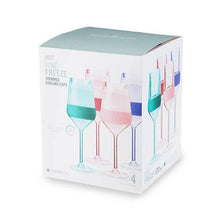 Load image into Gallery viewer, Wine FREEZE™ Stemmed Cooling Cups - Tinted Colors - Set of 4