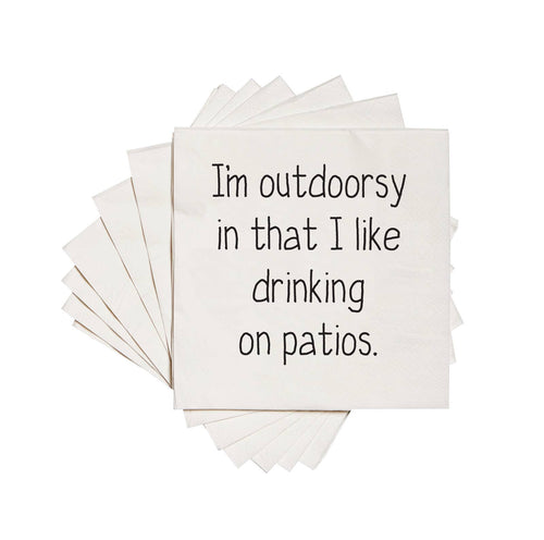 I'm Outdoorsy Cocktail Napkins
