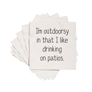 I'm Outdoorsy Cocktail Napkins