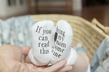Load image into Gallery viewer, Bring My Mom Some Wine Baby Socks