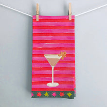 Load image into Gallery viewer, Gingerbread Martini Christmas Tea Towel