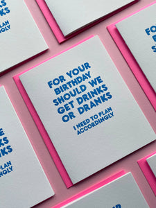 Drinks or Dranks? Card