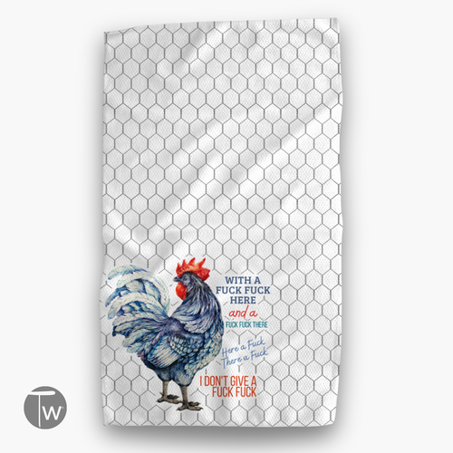 With A Fuck Fuck Here | Best Selling Kitchen Tea Towel