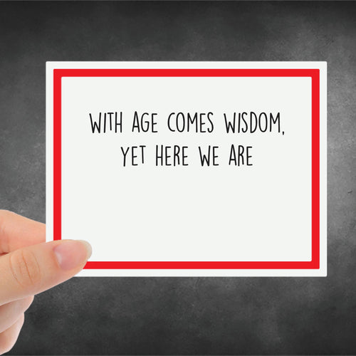 With Age Comes Card