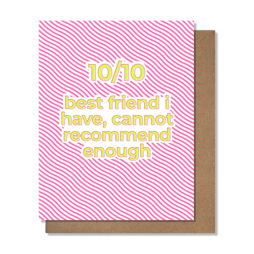 10 out of 10 - Friendship Card