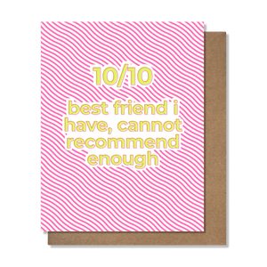 10 out of 10 - Friendship Card