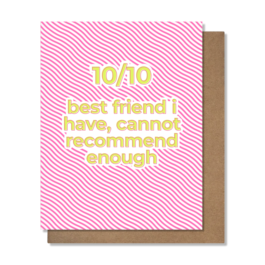 10 out of 10 - Friendship Card