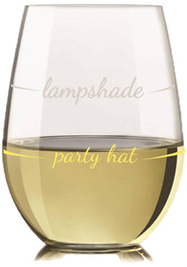 Party Hat Wine Glass | Stemless | Funny | Tumbler