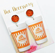 Load image into Gallery viewer, Scout Celebration Whataburger Drink Dangle Earrings