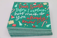 Load image into Gallery viewer, How Much Do You Know Christmas Funny Cocktail Napkins 20ct