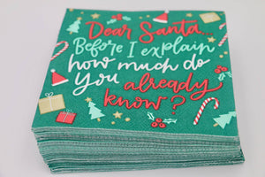 How Much Do You Know Christmas Funny Cocktail Napkins 20ct