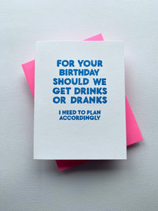 Drinks or Dranks? Card