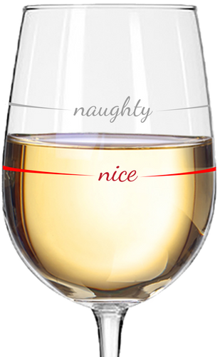 Naughty Stem Wine Glass | Unique Gift | Christmas 2024