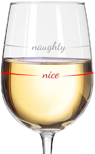 Naughty Stem Wine Glass | Unique Gift | Christmas 2024