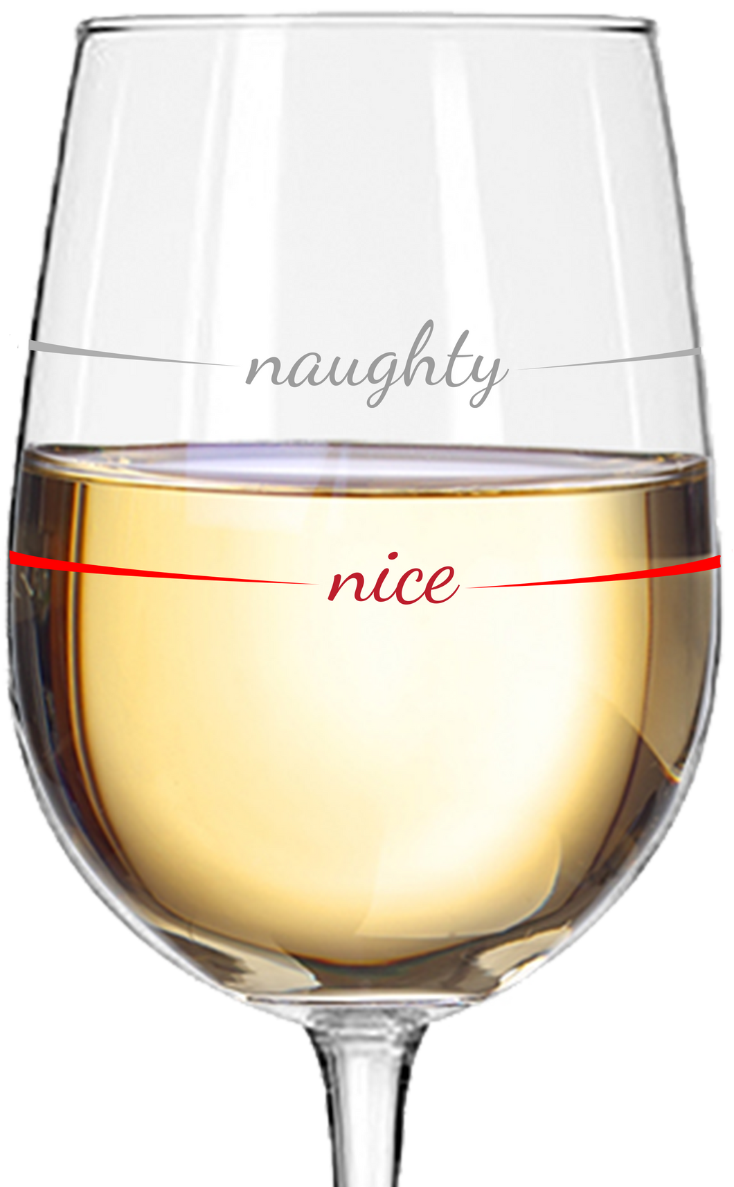 Naughty Stem Wine Glass | Unique Gift | Christmas 2024