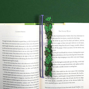 "Baggie of Weed die-cut Lexan bookmark"

"Humorous weed-themed bookmark for readers"

"Novelty 2x8 inch flexible bookmark with cannabis design"​