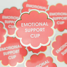 Load image into Gallery viewer, Emotional Support Cup - Vinyl Sticker - Scallop Circle