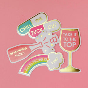 Remaining Fucks - Champagne Bottle - Vinyl Sticker