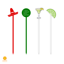 Load image into Gallery viewer, Margarita Cocktail Picks | Acrylic Garnish Sticks