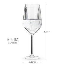 Load image into Gallery viewer, Wine FREEZE™ Stemmed Cooling Cups - Marble - Set of 2