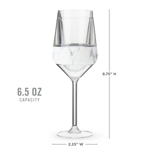 Wine FREEZE™ Stemmed Cooling Cups - Marble - Set of 2