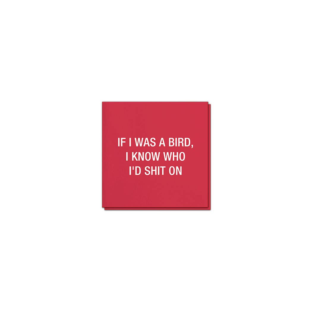 If I Was A Bird I Know Who I'd Shit On funny cocktail napkins