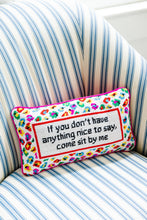 Load image into Gallery viewer, Come Sit By Me Needlepoint Pillow