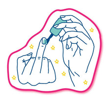 Load image into Gallery viewer, Nail Polish Middle Finger Vinyl Waterproof Sticker