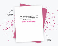 Load image into Gallery viewer, Parenting Humor Funny Mothers Day Card