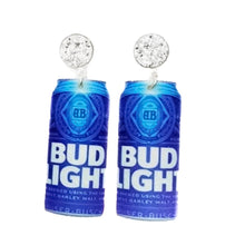 Load image into Gallery viewer, Scout Celebration Beer Babes - Bud Light Dangle Earrings