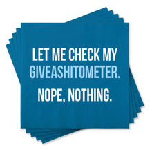 Load image into Gallery viewer, Funny Cocktail Napkins - Let Me Check My Giveashitometer