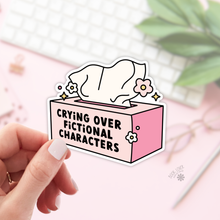 Load image into Gallery viewer, Crying Over Fictional Characters Stickers / Bookish Stickers
