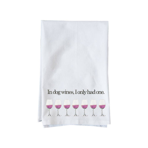 Dog Wine Red Kitchen Towel