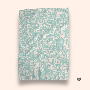 Mint Graffiti Kitchen Towel