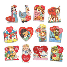 Load image into Gallery viewer, Set of 12 Funny Vintage Valentine's Day Cards