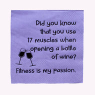 Fitness Is My Passion Cocktail Napkins
