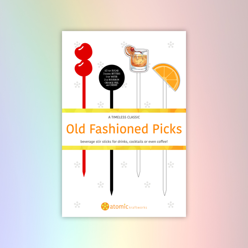 Old Fashioned Cocktail Drink Stirrers | Cocktail Picks