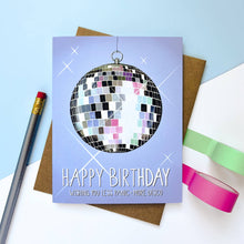 Load image into Gallery viewer, All Panic No Disco Ball | Funny Birthday Card