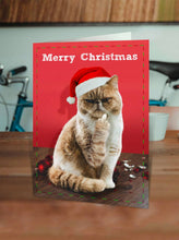 Load image into Gallery viewer, Merry Christmas Cat Finger Card