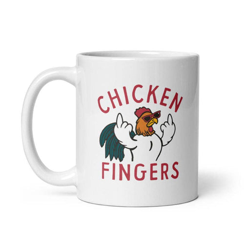 Chicken Fingers Sarcastic Funny Coffee Mug Animal Graphic
