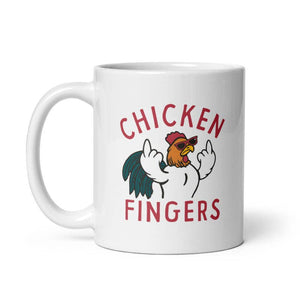 Chicken Fingers Sarcastic Funny Coffee Mug Animal Graphic