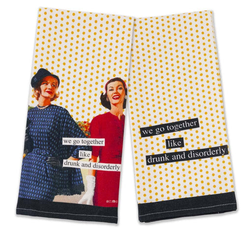 Drunk & Disorderly Tea Towels- Set of 2