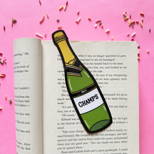 Load image into Gallery viewer, Champagne Bookmark -Die Cut Bookmark