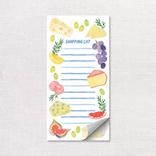 Load image into Gallery viewer, Cheese Board Notepad | Cheese Board Market Pad | 4"x8"